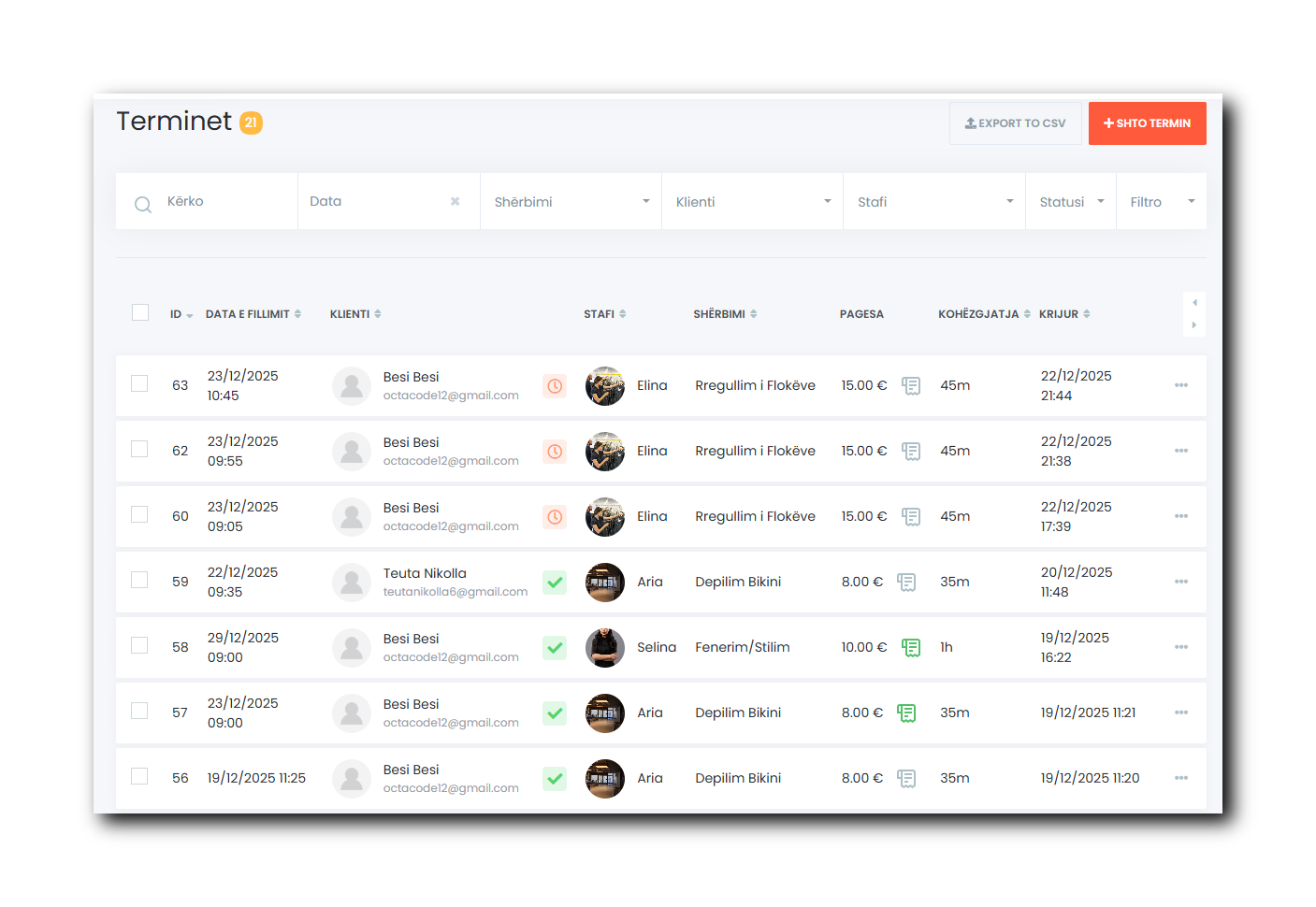 Terminet – Menaxhim i thjeshtë dhe i organizuar